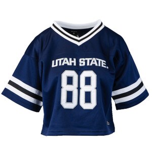 Women's Utah State '88 Cropped Football Jersey